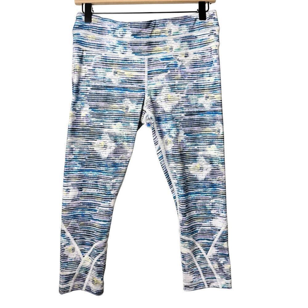 Lululemon Inspire Crop Blurry Belle Multi Print Medium Rise Women’s Size 8